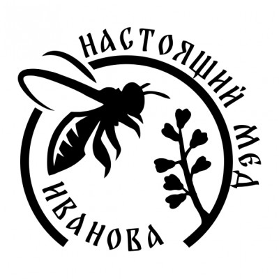 Макет логотипа с пчелой